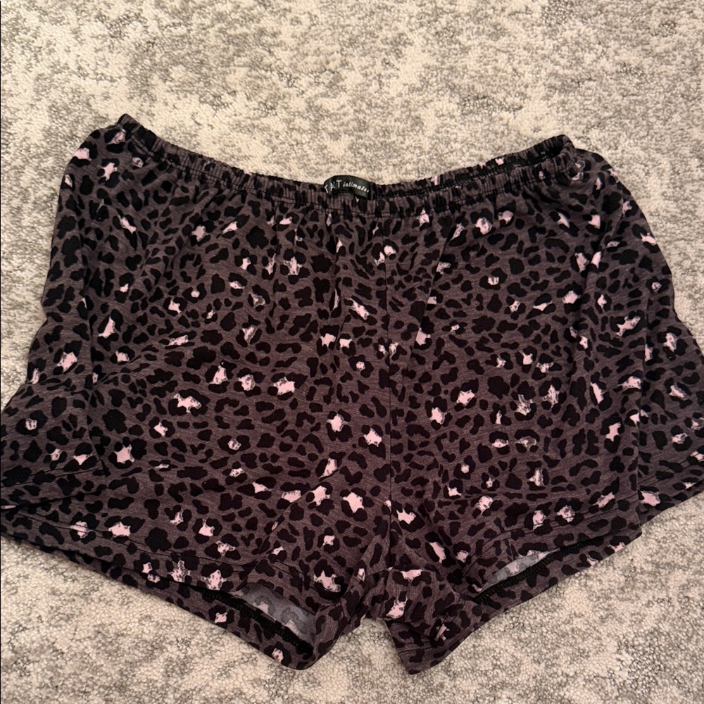 Women's Leopard Print Pajama Shorts